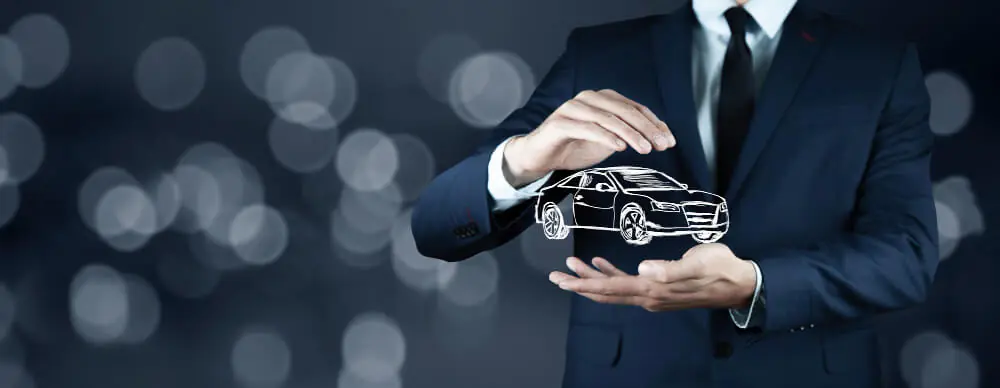 Business Man Hand Car Model Screen Guide